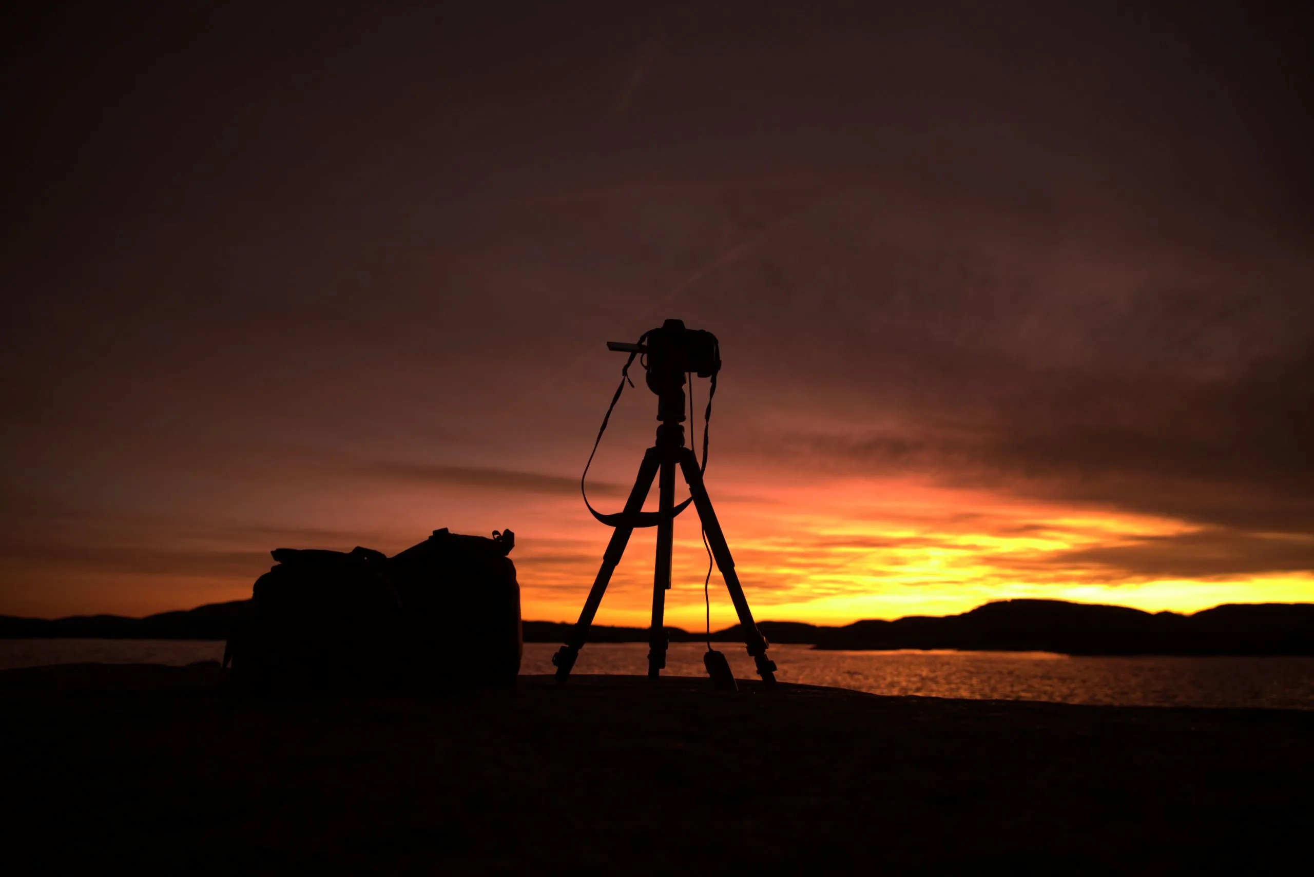 Solnedgang over skjærgården på Sørlandet
